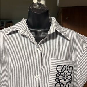 Gray Striped Women’s Shirt